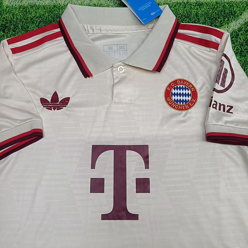 24-25 Bayern Third Kids Soccer Jersey *带袖广告