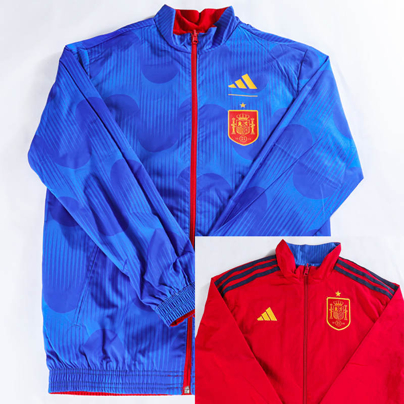 2023 Spain Blue & Red Double Sided Windbreaker ...