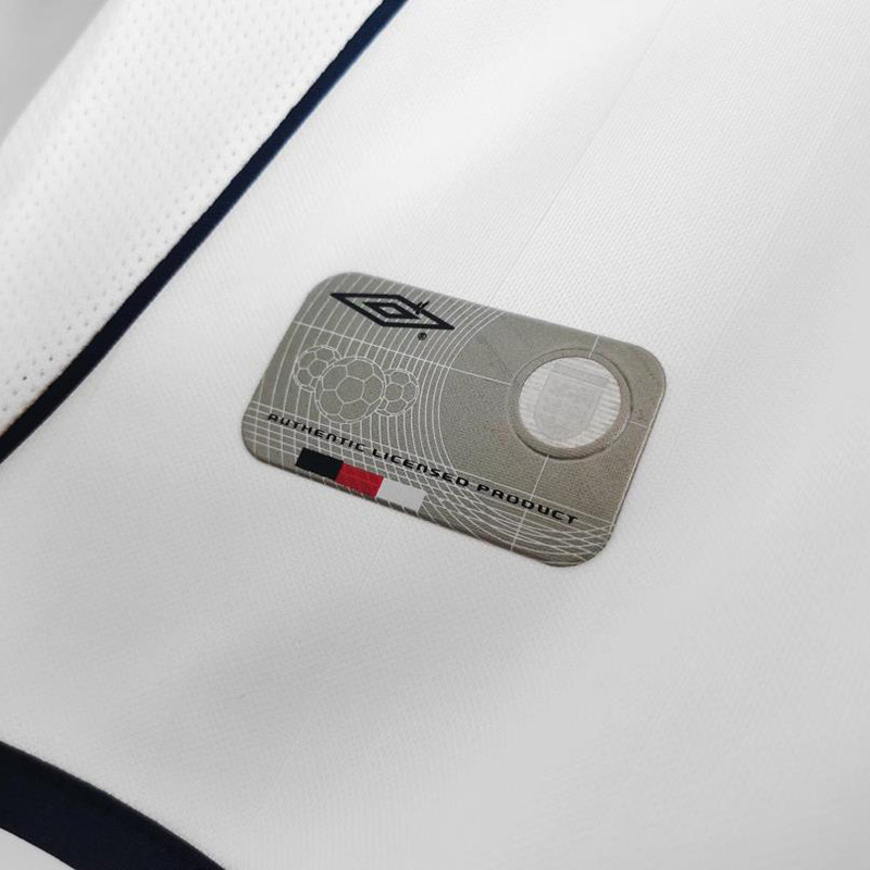 2002 England Home Retro Long Sleeve Soccer Jers...