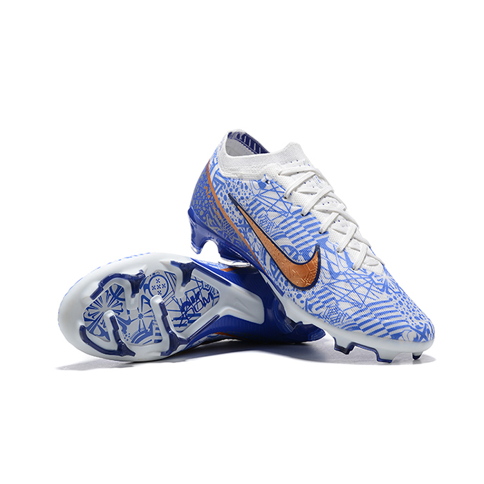 Air Zoom Mercurial Vapor XV Elite FG High Soccer Shoes-White/Blue-3537771