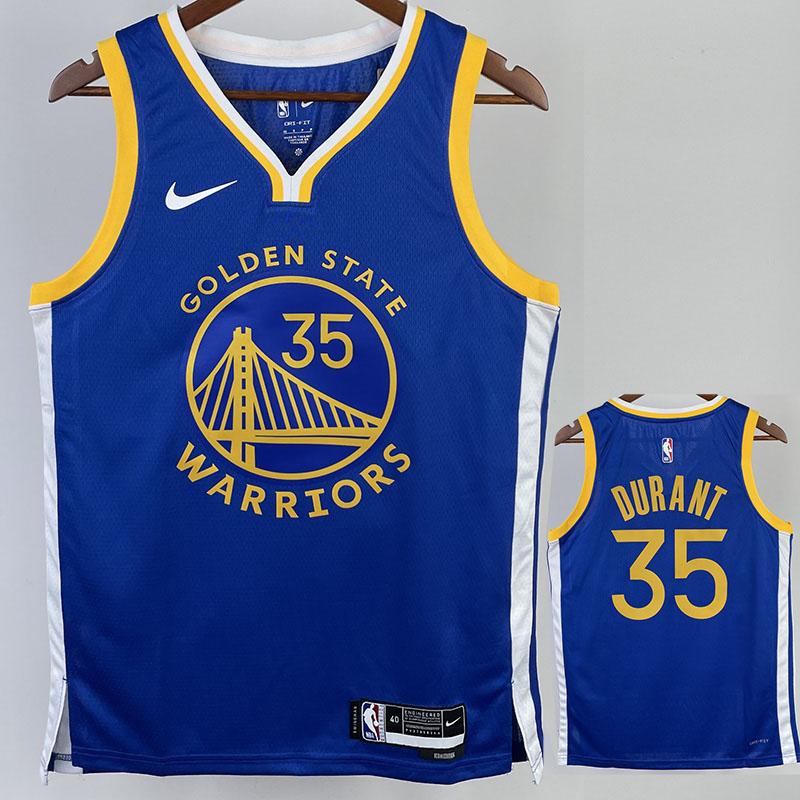 22-23 WARRIORS DURANT #35 Blue Top Quality Hot ...