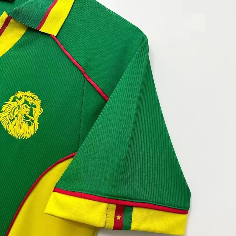 1998 Cameroon Home Retro Soccer Jersey