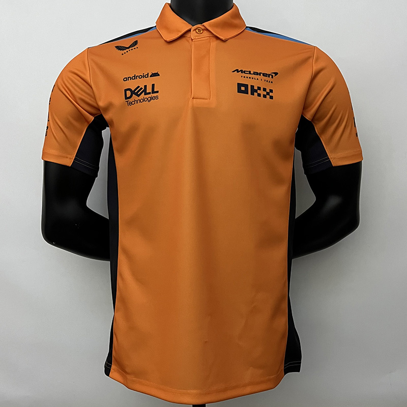 2023 F1 McLaren Yellow Polo Racing Suit(有领)