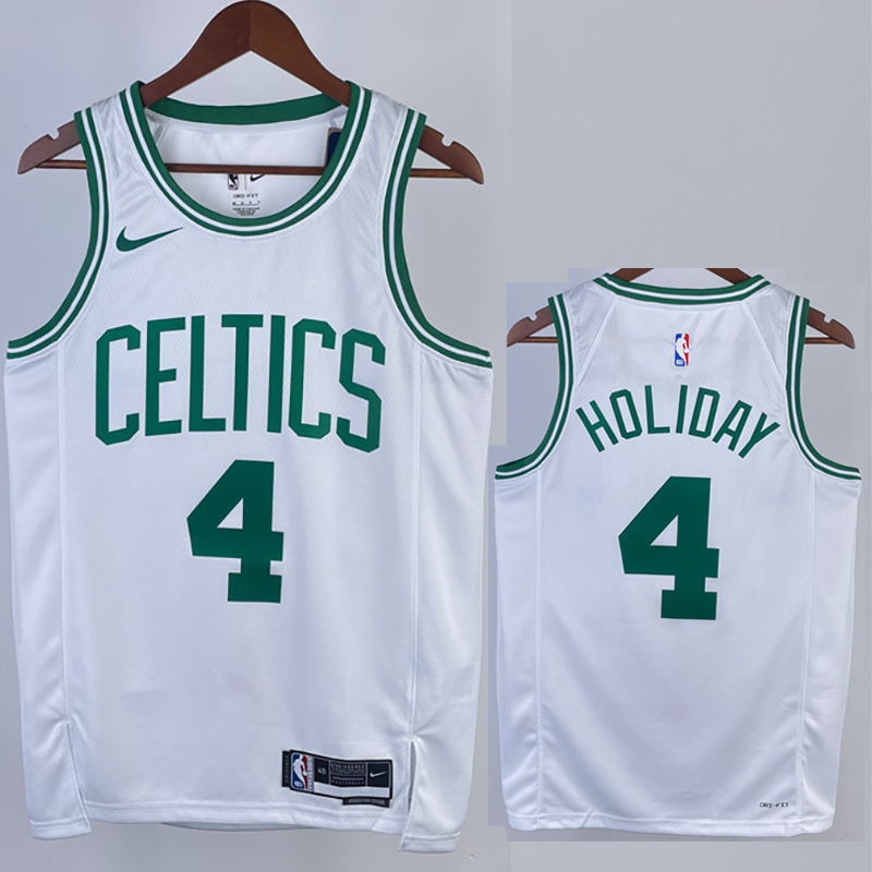 22-23 CELTICS HOLIOAY #4 White Home Top Quality...