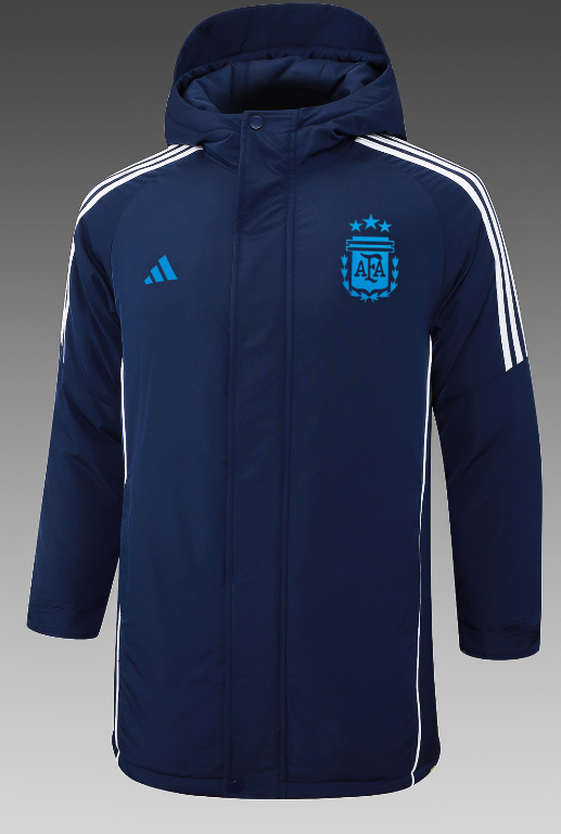 24-25 Argentina Black Windbreaker Fabric Cotton Coat #G187(金标)