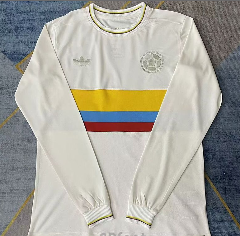 2024 Colombia 100th Anniversary Long Sleeve Soccer Jersey (长袖球员)