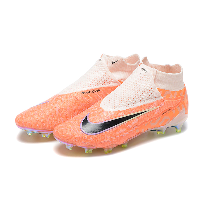 Phantom GX Elite FG High Soccer Shoes-Orange/Gray-1148226