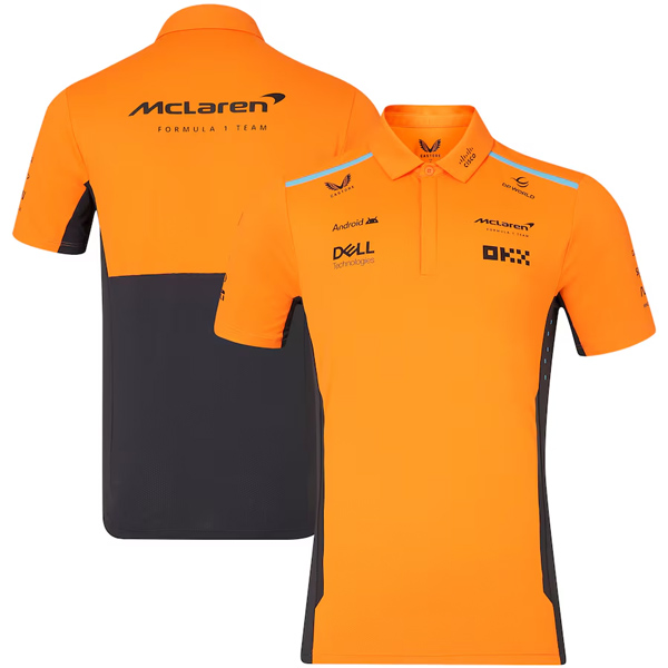 2024 McLaren Yellow  Polo Racing Suit (有领)