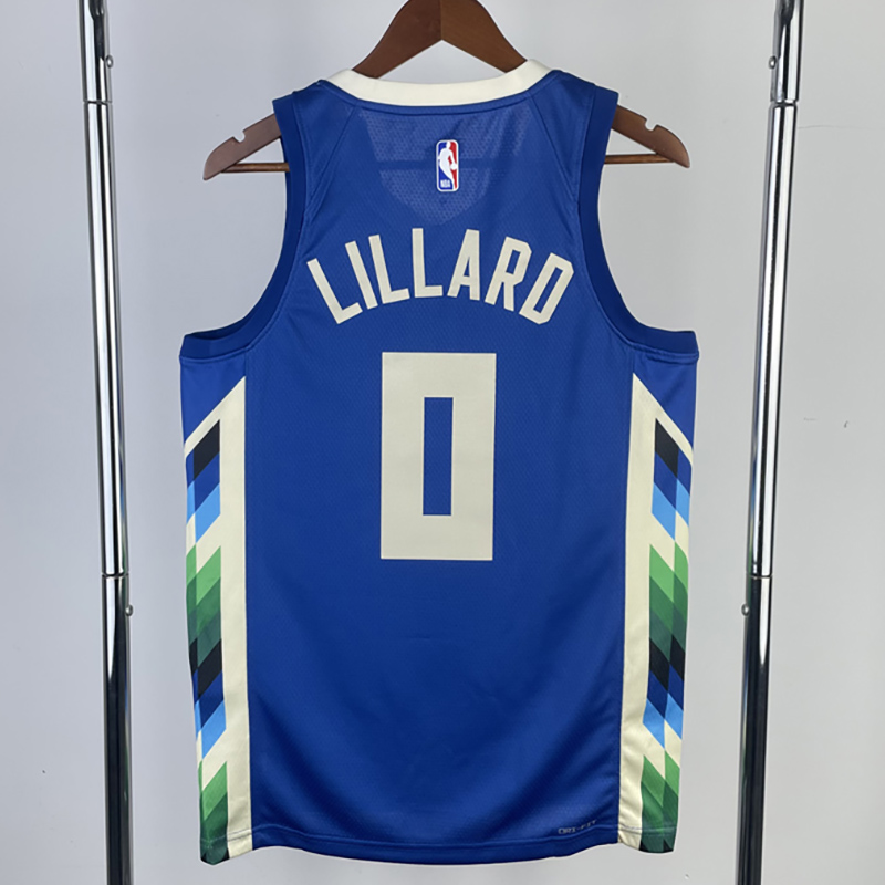 22-23 BUCKS LILLARD #0 Blue City Edition Top Qu...
