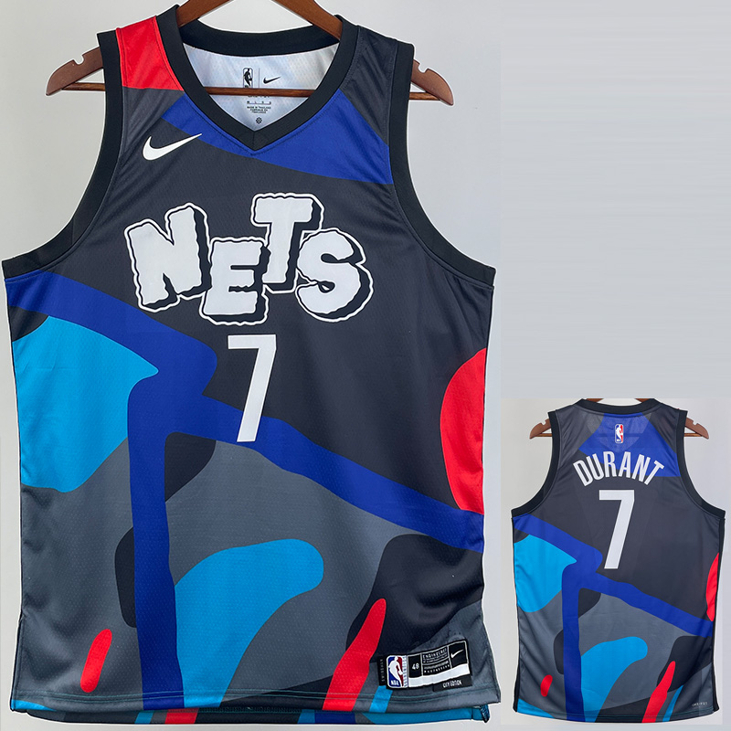 23-24 NETS DURANT #7 Blue Black City Edition To...