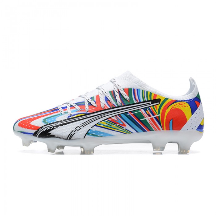 2022 World Cup Ultra Ultimate FG Soccer Shoes-White/Rainbow-6130812