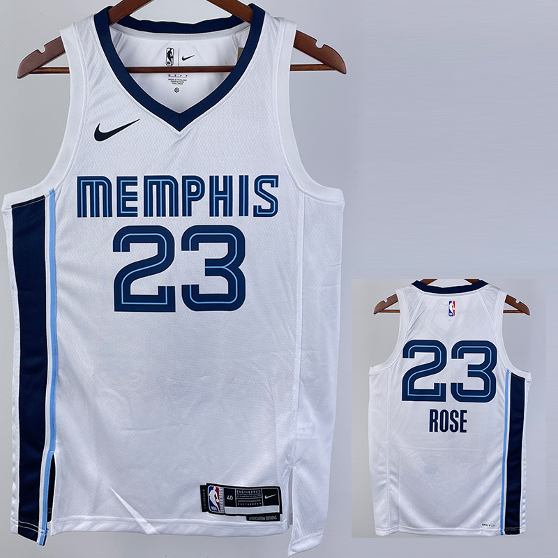 22-23 GRIZZLIES ROSE #23 White Top Quality Hot ...