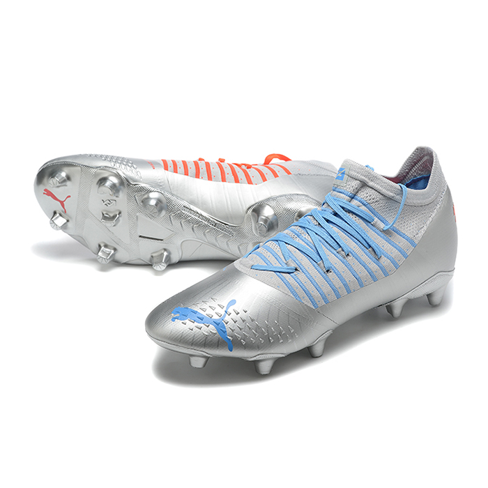 Neymar Future Z 1.3 Teazer FG Soccer Shoes-Silver/Blue-5369189