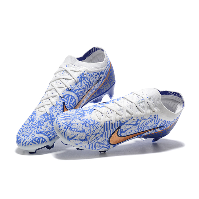 Air Zoom Mercurial Vapor XV Elite FG High Soccer Shoes-White/Blue-3537771