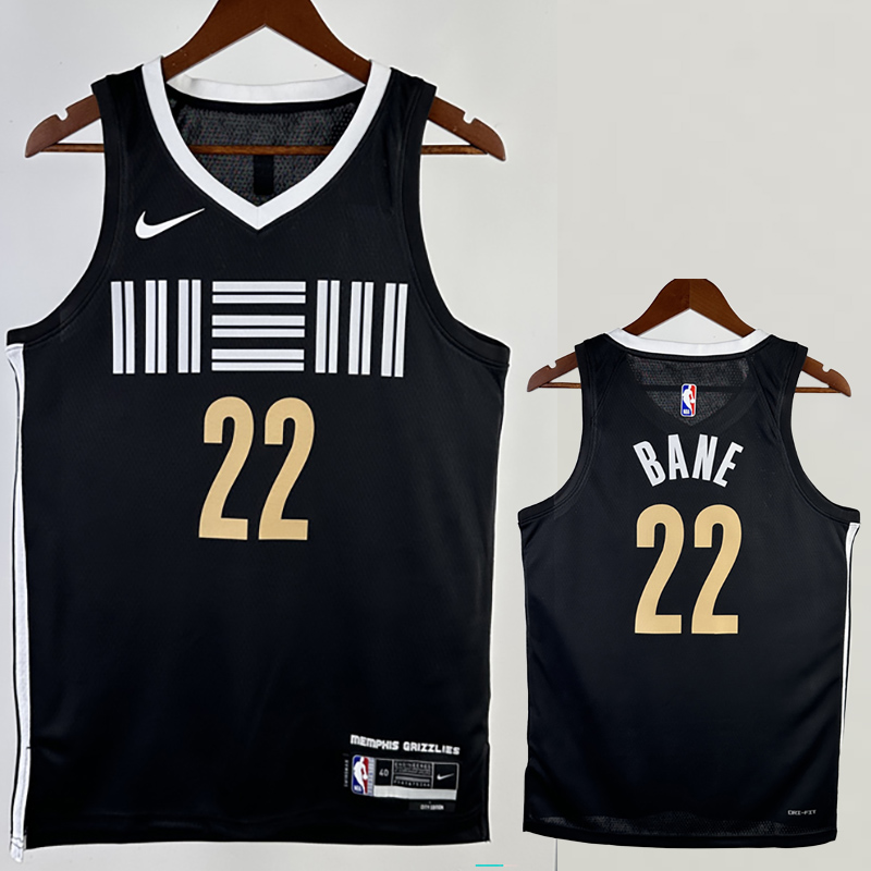 23-24 Grizzlies BANE #22 Black City Edition Top...