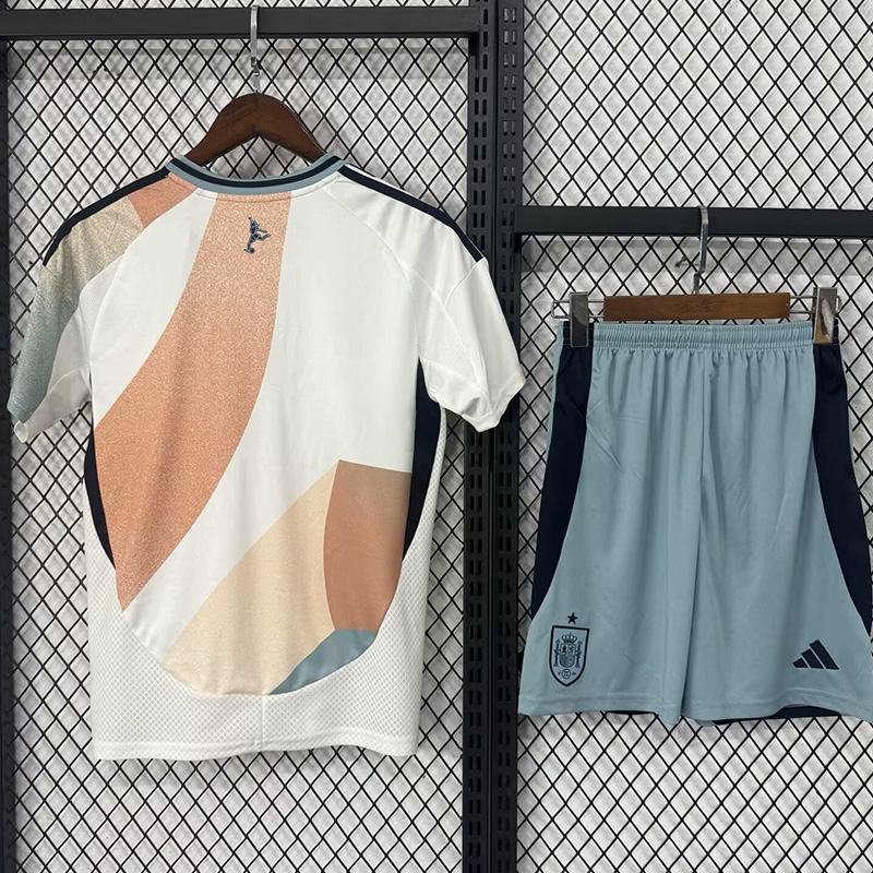 25-26 Spain W Away Kids Soccer Jersey