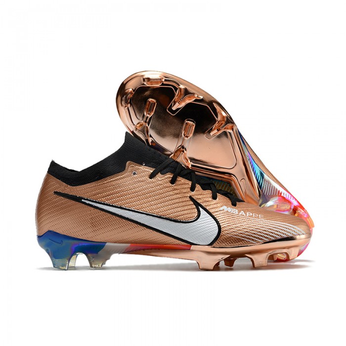 2022 World Cup in Qatar Mbappé Air Zoom Mercurial Vapor XV Elite FG Soccer Shoes-Gold/Black-7018091