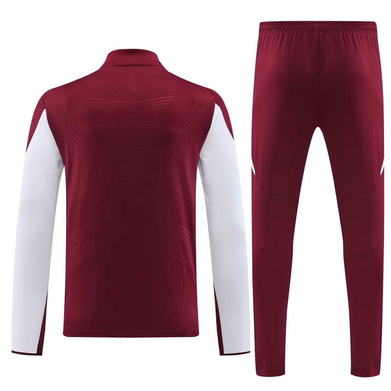 24-25 Bayern Deep Red Half Pull Tracksuit (半拉链)