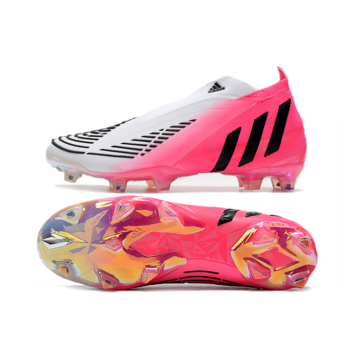 Predator Edge Geometric+ FG Soccer Shoes-White/Pink-4041966