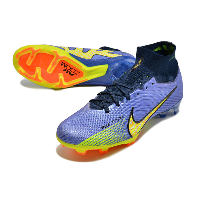 Air Zoom Mercurial Superfly IX Elite FG High Soccer Shoes-Navy Blue/Yellow-4188397