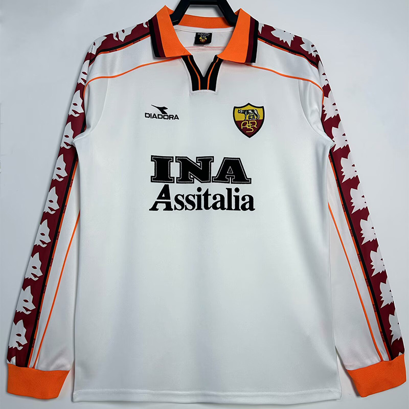 1998-1999 Roma Away Long Sleeve Retro Soccer Jersey (长袖)