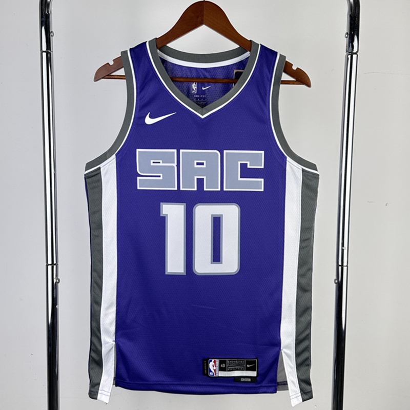22-23 KINGS SABONIS #10 Purple Away Top Quality...