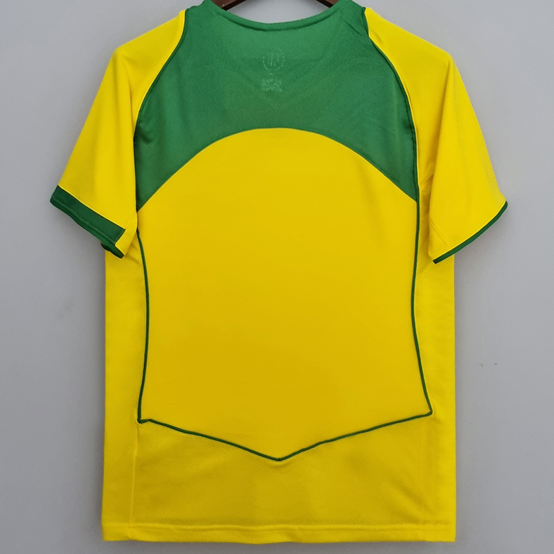 2004 Brazil Home Retro Soccer Jersey