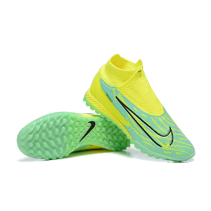 Phantom GX Elite DF Link TF High Soccer Shoes-Green/Yellow-726466