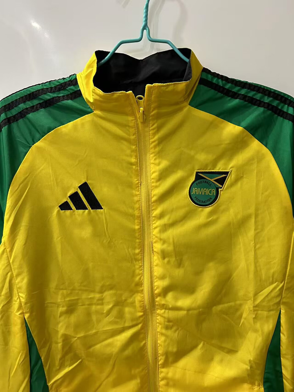 25-26 Jamaica Yellow & Black Double Sided Windbreaker (双面风衣)(刺绣)