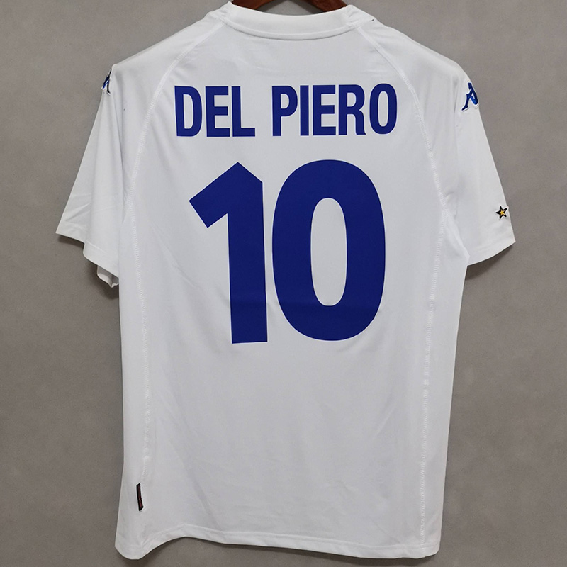 2000 Italy Away White Retro Soccer Jersey