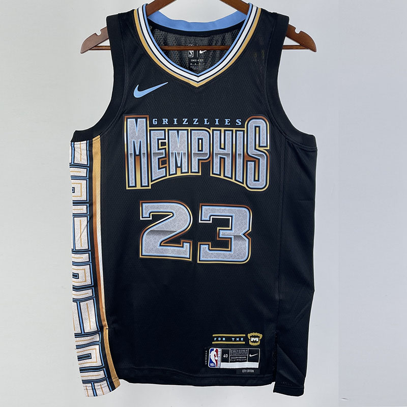 22-23 Grizzlies ROSE #23 Black City Edition Top...