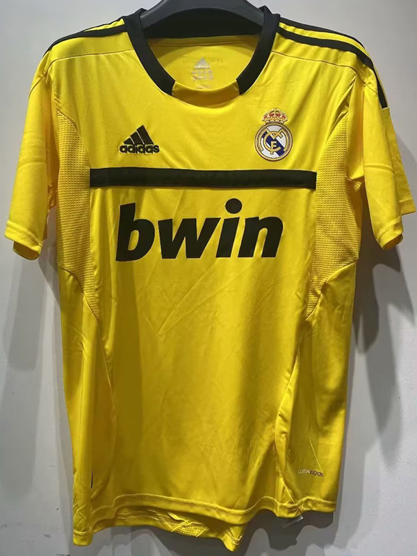 2011-2012 RMA Yellow GoalKeeper Retro Soccer Je...