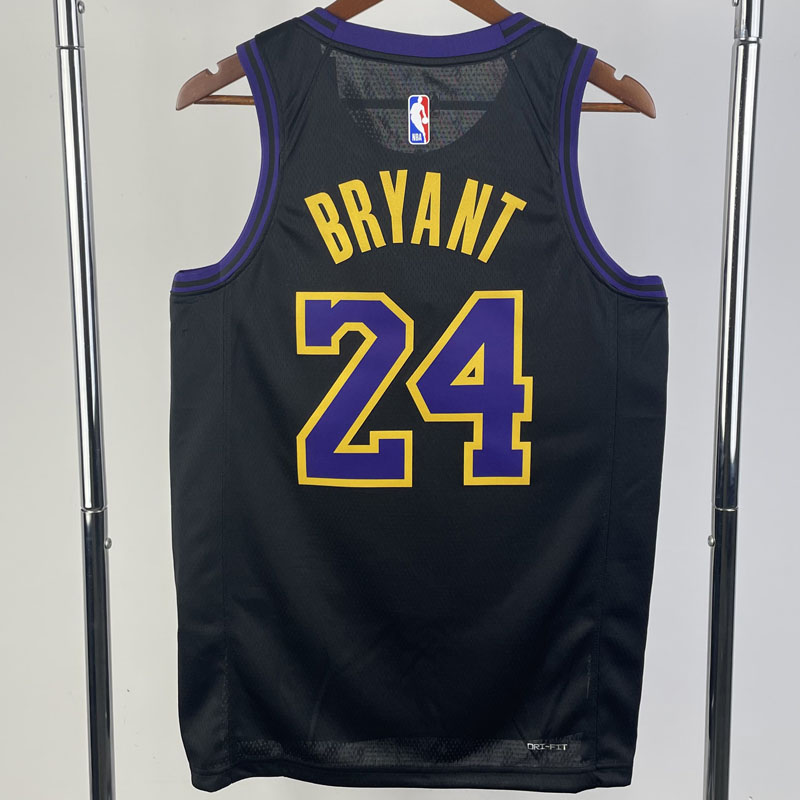 23-24 LAKERS BRYANT #24 Black City Edition Top ...
