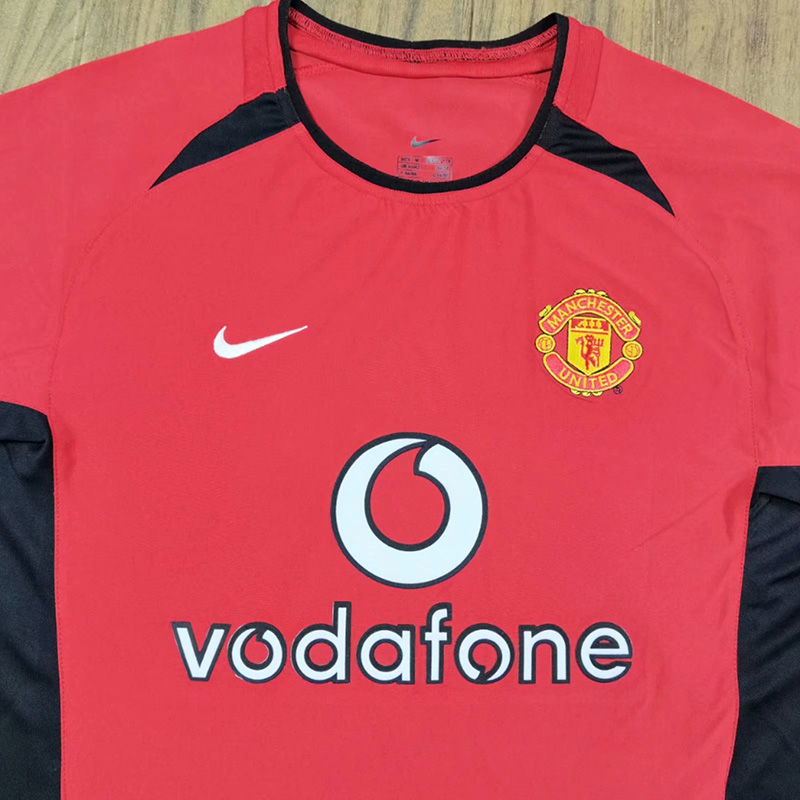 2002-2004 Man Utd Home Retro Soccer Jersey