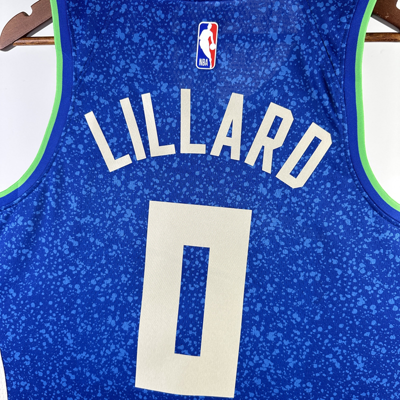 23-24 BUCKS LILLARD #0 Blue City Edition Top Qu...