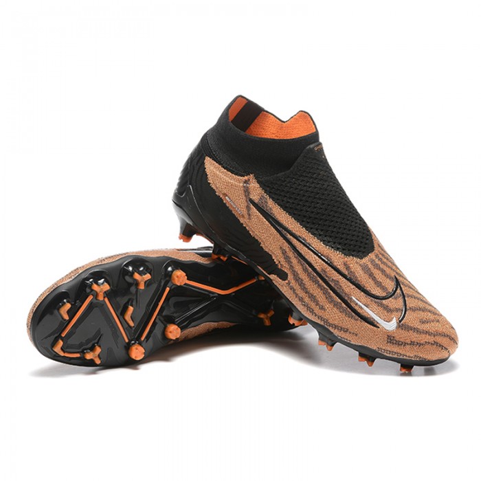 Phantom GX Elite DF Link FG High Soccer Shoes-Brown/Black-9795777