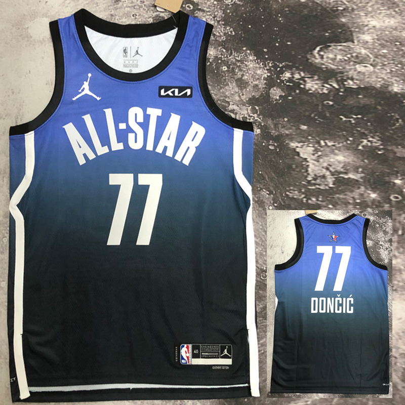 2023 ALL STAR DONCIC #77 Blue Top Quality Hot P...