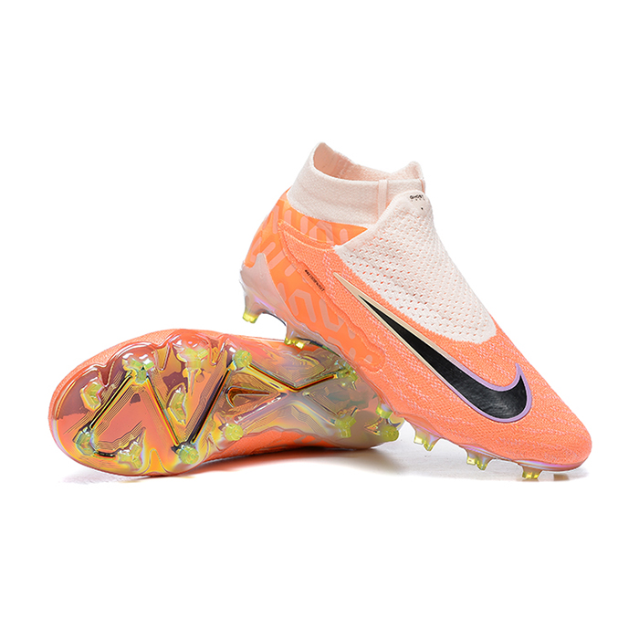 Phantom GX Elite FG High Soccer Shoes-Orange/Gray-1148226
