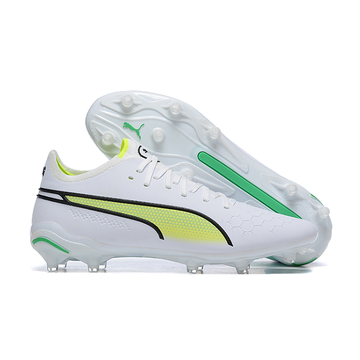 King Ultimate Icon MG Soccer Shoes-White/Green-1978648