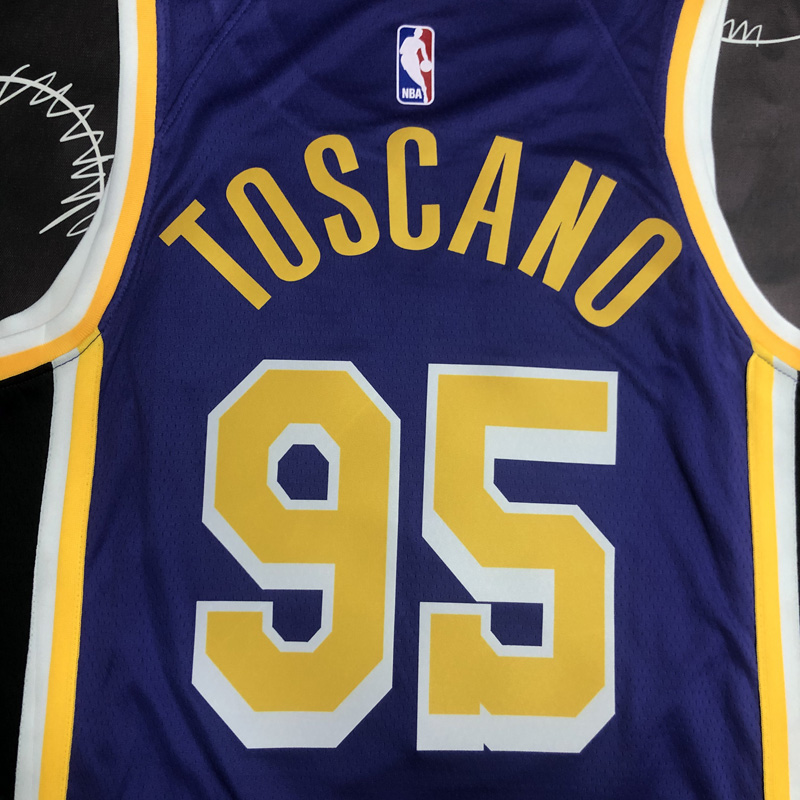 LAKERS TOSCAN #95 Purple Top Quality Hot Pressi...