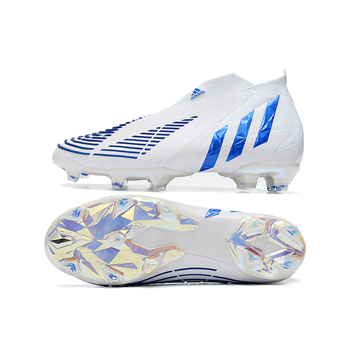 Predator Edge Geometric+ FG Soccer Shoes-White/Blue-4120775