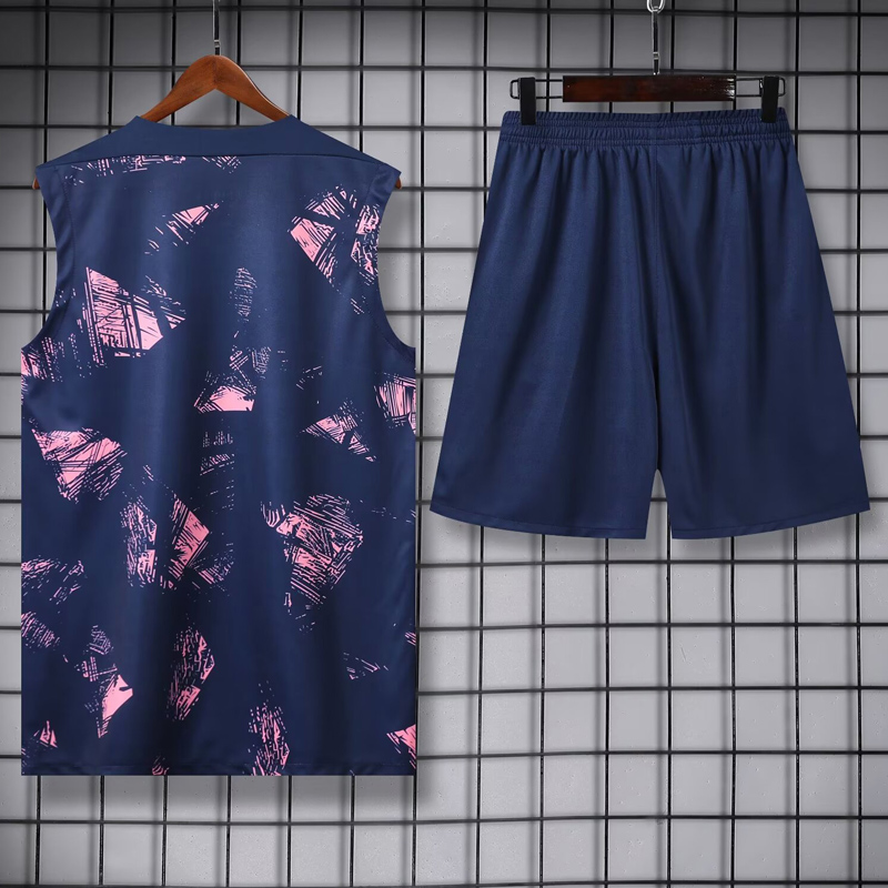 24-25 PSG Dark blue Tank top and shorts suit