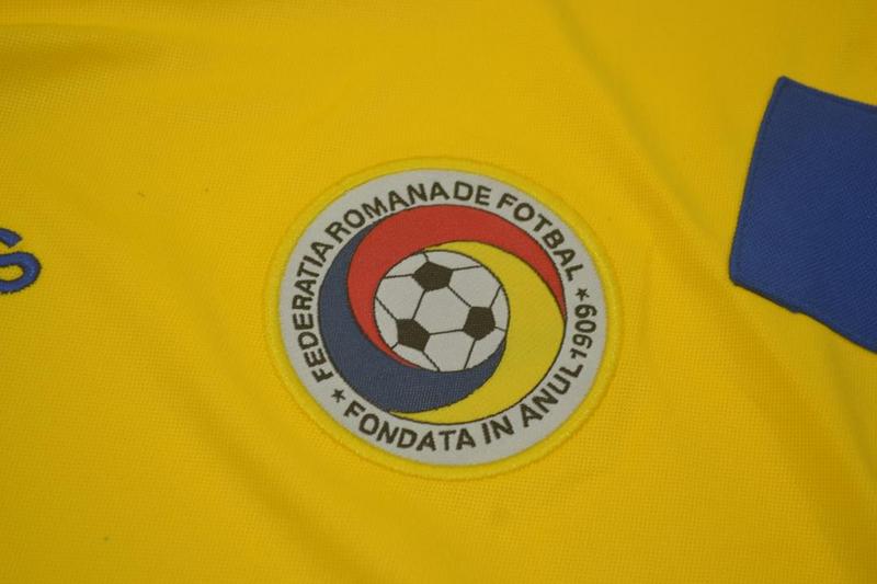 1994 Romania Yellow Retro Soccer Jersey