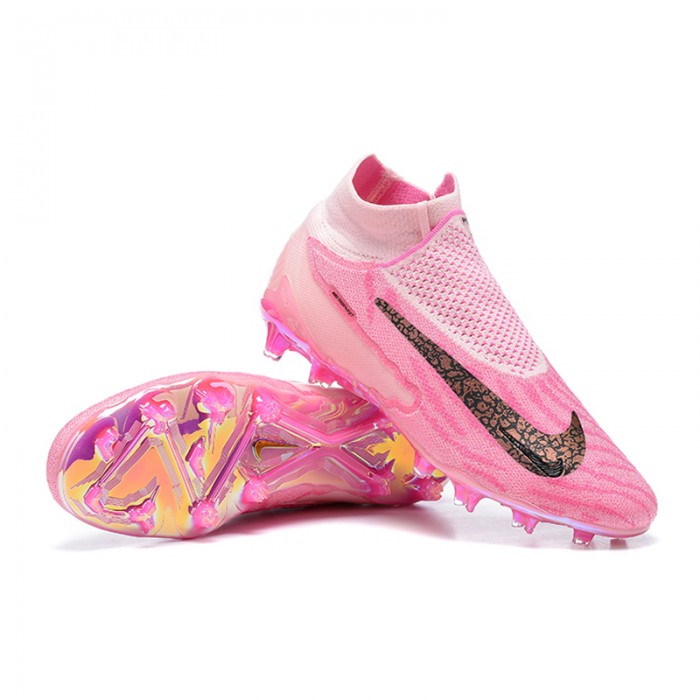 Phantom GX Elite FG High Soccer Shoes-Pink/Black-1055455