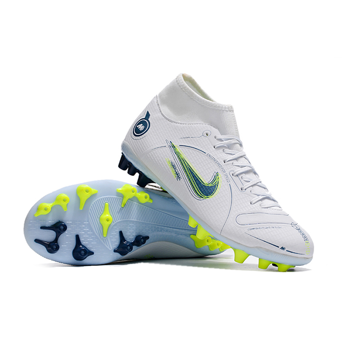 Vapor 14 Academy AG High Soccer Shoes-White/Green-7666750