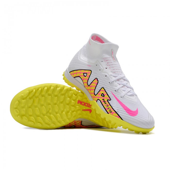 Air Zoom Mercurial Vapor XV Elite TF High Soccer Shoes-White/Yellow-3200287