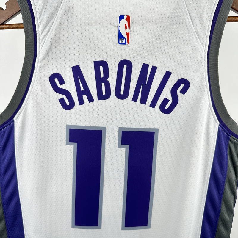 22-23 Kings SABONIS #11 White Top Quality Hot Pressing NBA Jersey