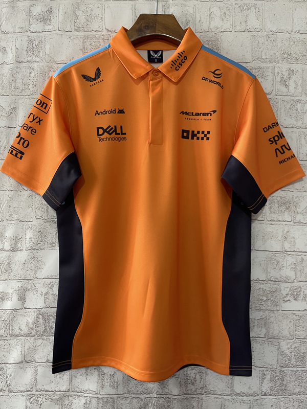 2024 McLaren Yellow  Polo Racing Suit (有领)