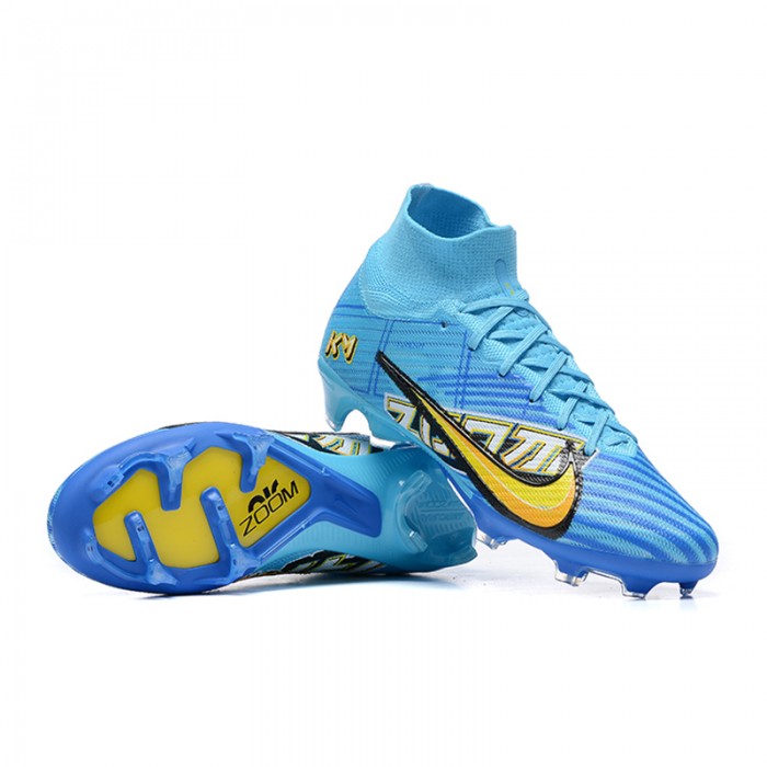 Air Zoom Mercurial Superfly IX Elite FG High Soccer Shoes-Blue/Yellow-7697416