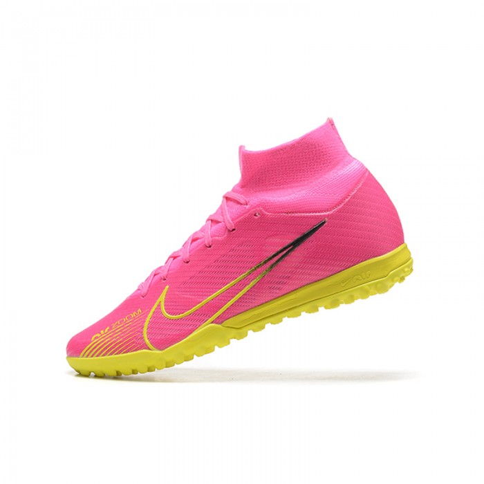Superfly 8 Academy TF High Soccer Shoes-Pink/Yellow-7810303